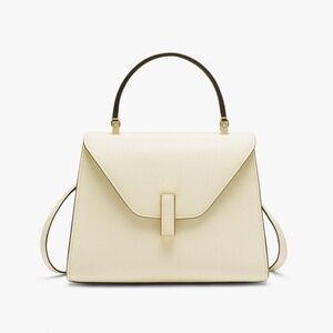 Retail $5800 Valextra Iside Top Handle Mini Bag in Pergamena white
